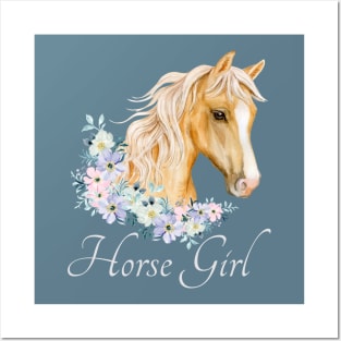 Lispe Horse Girl Equestrian Western Portrait Posters and Art